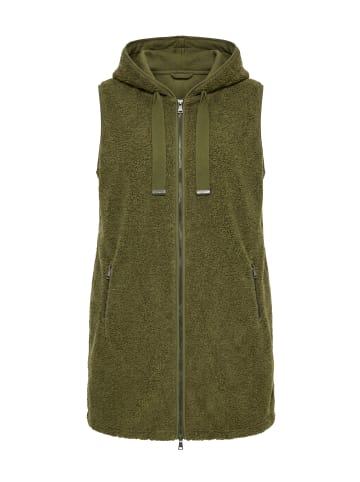 Ulla Popken Long-Weste in dunkel khaki