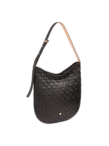 DuDu Sylvie Schultertasche Leder 36.5 cm in black rose