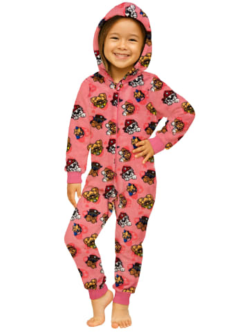Paw Patrol Paw Patrol Jumpsuit mit Kapuze Overall Pyjama Schlafanzug langarm in rosa