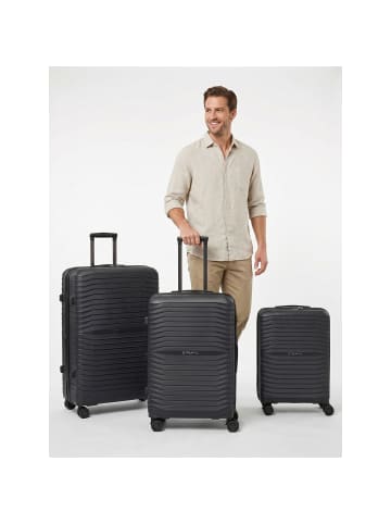 Stratic Shine 4 Rollen Kofferset 3-teilig mit Dehnfalte black