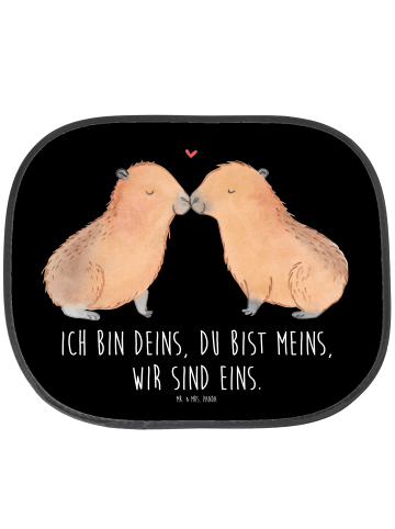 Mr. & Mrs. Panda Auto Sonnenschutz Capybara Liebe mit Spruch in Schwarz