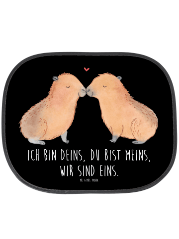 Mr. & Mrs. Panda Sonnenblende Capybara Liebe mit Spruch in Schwarz