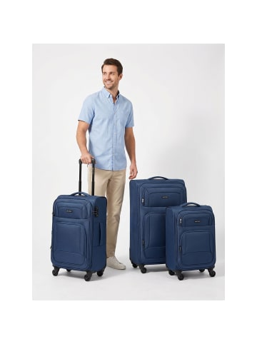 Smartbox Edition 04 4 Rollen Kofferset 3-teilig mit Dehnfalte in navy