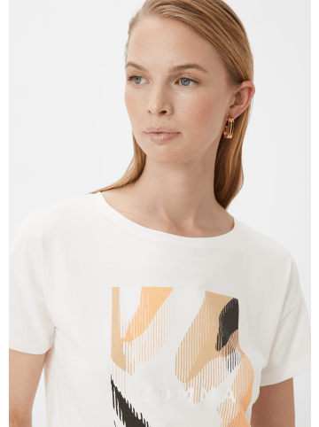 comma T-Shirt kurzarm in Weiß