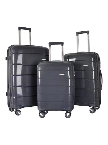 COFI 1453 3 tlg Hartschale Trolley Set Kofferset Reisekoffer in Grau