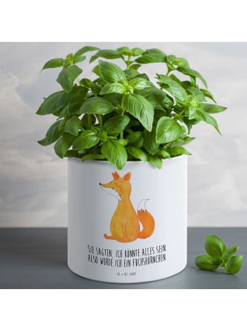 Mr. & Mrs. Panda Blumentopf Groß Einhorn Wunsch mit Spruch in Weiß