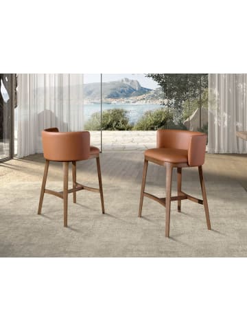 Angel Cerdá Hocker 4158 in Braun/Walnuss – (B)53 x (H)84 x (T)51 cm