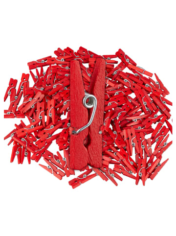 400 x Mini-Holzklammern in Rot