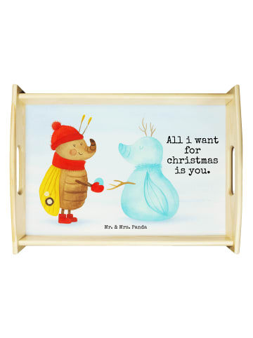 Mr. & Mrs. Panda Sofa Tablett Nachtfalter Schneemann Design mit ... in Weiß