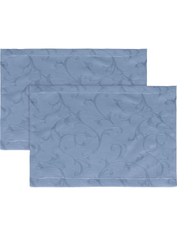 Erwin Müller Jacquard Tischset 2er-Pack Düsseldorf in rauchblau