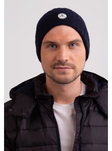 CASH-MERE.CH Bio Rib Mütze in Marine Blau