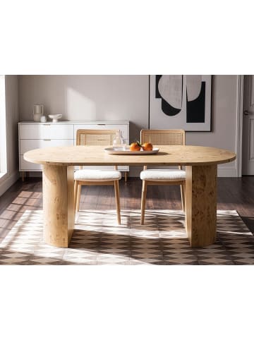Beliani Esszimmertisch ASBURY in Braun - (W) 90 x (H) 75 x (L) 180 cm