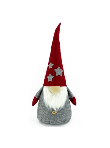 MARELIDA Weihnachtsfigur Wichtel Laurin H: 81cm in grau, rot