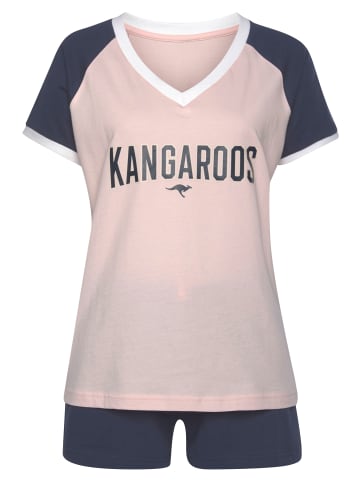 Kangaroos Shorty in rosa-dunkelblau