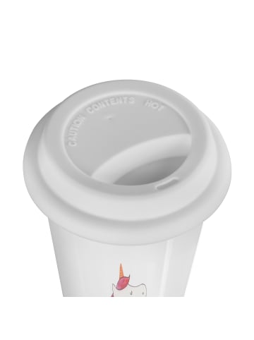 Mr. & Mrs. Panda Thermobecher Einhorn Küche mit Spruch in Weiß