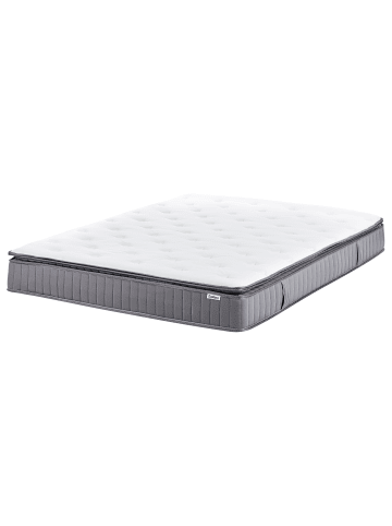 Beliani Matratze PLEASANT in Weiß/Grau - (W) 180 x (H) 25 x (L) 200 cm