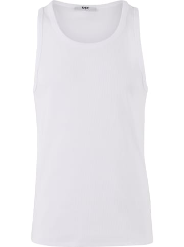DEF DEF DEF Tank Tops in bright white+jet black