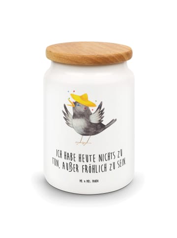 Mr. & Mrs. Panda Kaffeedose Rabe Sombrero mit Spruch in Weiß