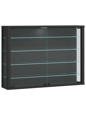 ebuy24 Vitrinenschrank VitrosaL 2 Anthrazit 83 x 18 cm