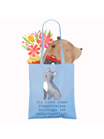 Mr. & Mrs. Panda Schultasche Französische Bulldogge Liebe mit Sp... in Sky Blue