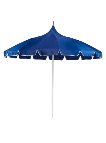 Beliani Marktschirm MINOA in Blau/Weiß - (W) 245 x (H) 269 x (L) 245 cm