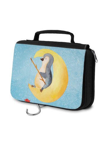 Mr. & Mrs. Panda Waschtasche Pinguin Mond ohne Spruch in Eisblau