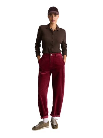 Marc O'Polo DENIM Cordhose Model Airin barrel leg in Deep Burgundy