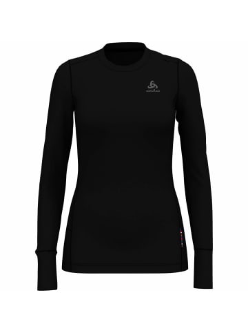 Odlo Funktionsshirt Crew Neck L/S Natural 100% Merino Warm in Schwarz