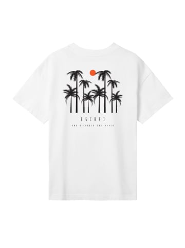 F4NT4STIC T-Shirt Escape Discover the World Palm Trees in off-white