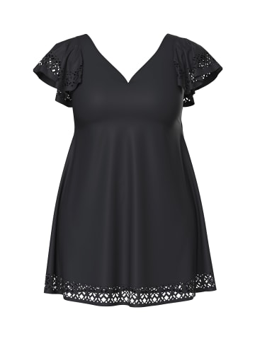 Ulla Popken Badeanzug in schwarz