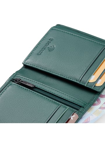 Roncato Detroit Geldbörse RFID Schutz Leder 9 cm in verde foresta