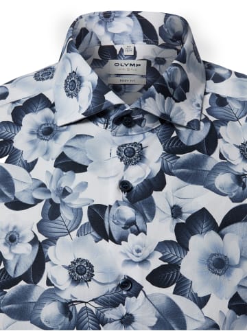 OLYMP  Hemd in marine weiß