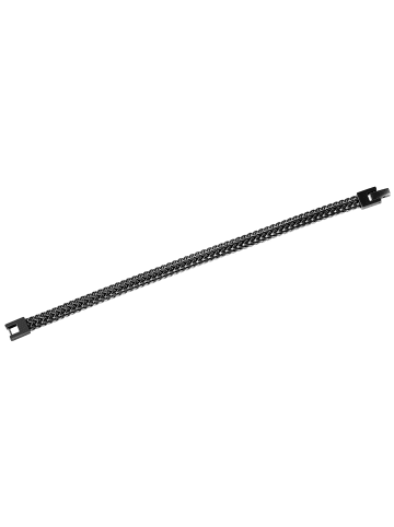 Adeliás Unisex Armband – Panzerarmband aus Edelstahl 21 cm in schwarz
