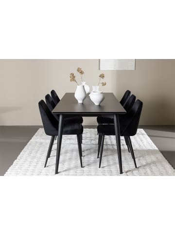 ebuy24 Essgruppe Ellis (7-teilig) Schwarz 85 x 230 cm