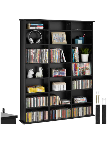 tectake Medienregal Stevie in Holzoptik 105,5x19x136,5cm