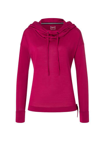 super.natural Kapuzensweat W FUNNEL HOODIE in Dunkelrot