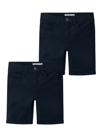 name it 2er-SET Jeans Shorts Kurze Chino Denim Hose in Blau