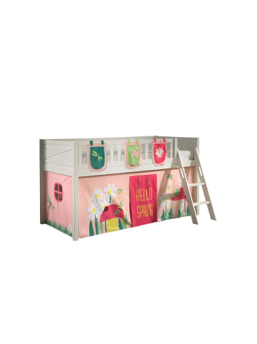58 aufm Kessel KINDERBETT Karyl 208x114x135 Massivholz Weiß Textilset Spring 3