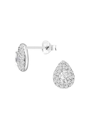 Alexander York Ohrstecker ZIRKONIA TROPFEN rhodiniert in 925 Sterling Silber, 2-tlg.
