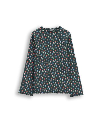 Coccodrillo Geripptes Langarmshirt in grün