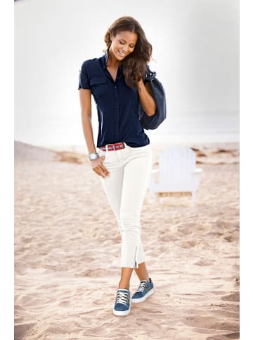 Heine Kurzarm-Bluse in marine