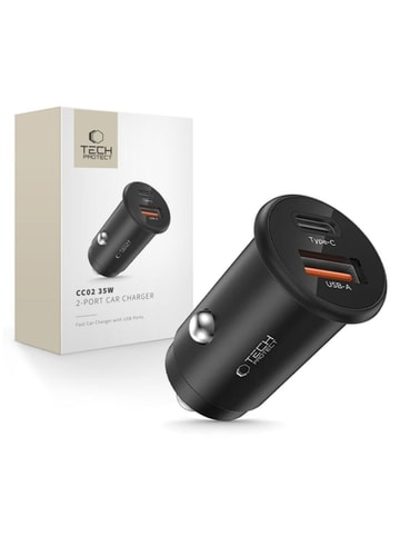 Tech Protect Tech Protect CC02 35 W Kfz-Ladegerät mit 2 USB-C und USB-A