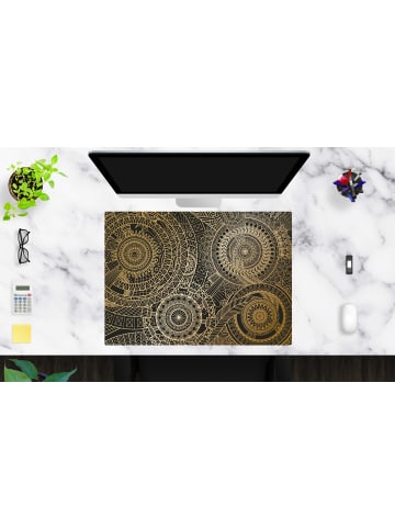 Cover-your-desk.de  Schreibtischunterlage – “Mandala gold-schwarz“ (L)70 x (B)50 