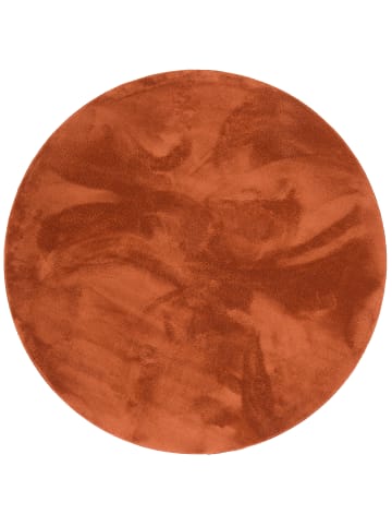 Pergamon Fellteppich Super Soft Pearl Rund in Terracotta