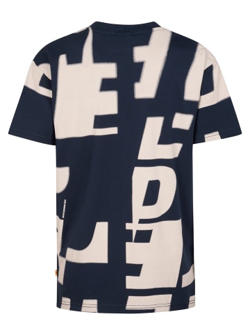 Petrol Industries T-Shirt mit Allover-Print Montaña in Blau