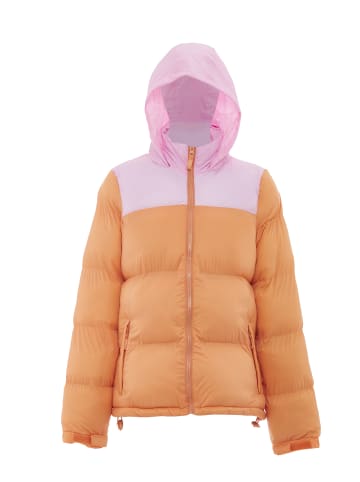 hoona Damen Wattierte Steppjacke in Aprikose Süßes Pink