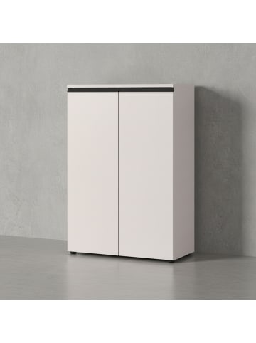 KADIMA DESIGN Aktenschrank 2-türig Soft-Close 3 Ordnerhöhen Büroschrank in Greige