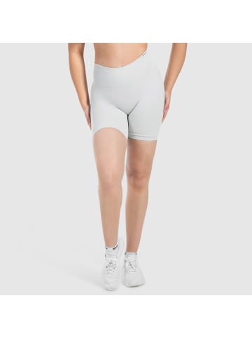 SMILODOX Short Leggings Arleta Scrunch in Hellgrau