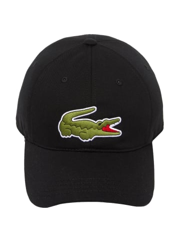 Lacoste - Cap mit Logo aus Bio-Baumwolle in schwarz