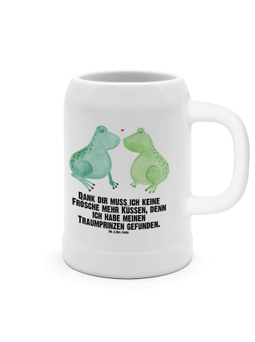 Mr. & Mrs. Panda Steinzeugkrug Frosch Liebe mit Spruch in Weiß